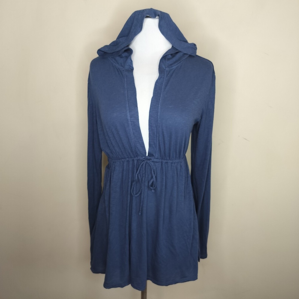 Rebecca Beeson Hooded Long Sleeve Top Babydoll‎ Cotton Y2K